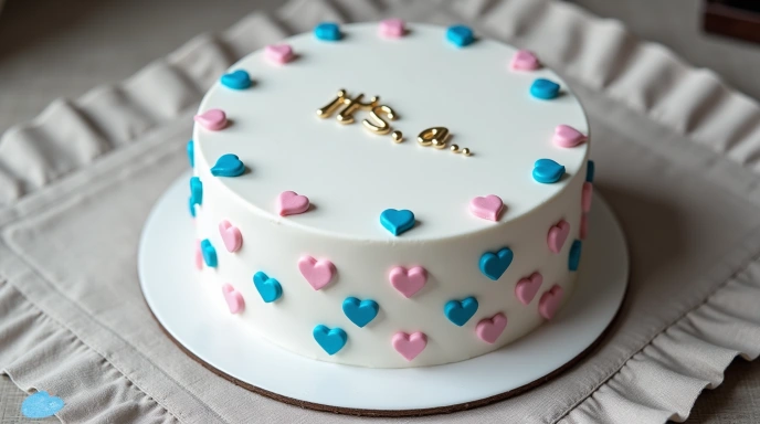 gender reveal cake