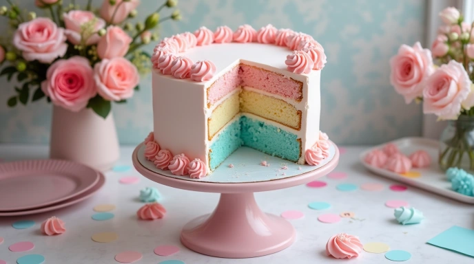 Gender Reveal Cake